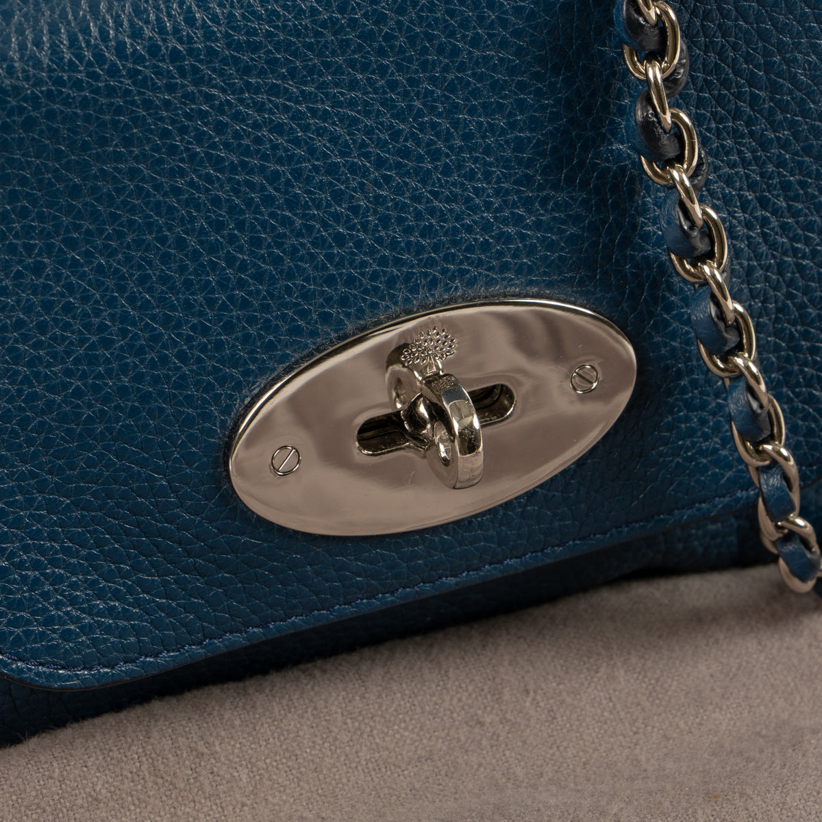 Mulberry Sea Blue Small Classic Grain Mini Lily Bag