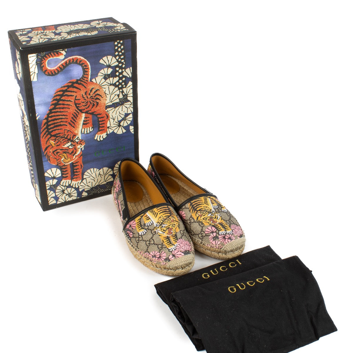 shop 100% authentic second hand Gucci GG Tiger Espadrilles - Size 40 1/2 on Labellov.com