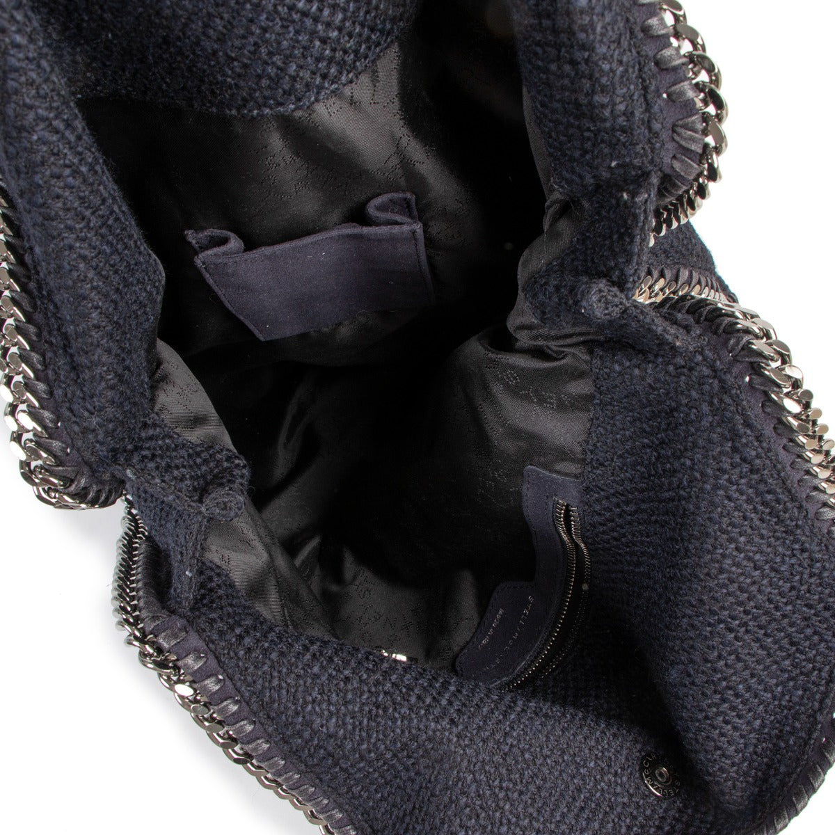 Stella McCartney Black Falabella Chenille Shoulder bag