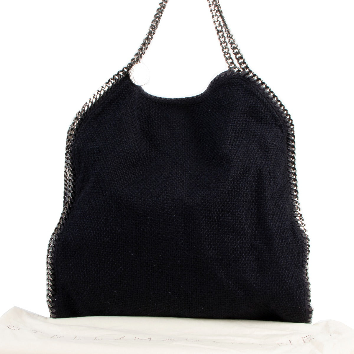 Stella McCartney Black Falabella Chenille Shoulder bag