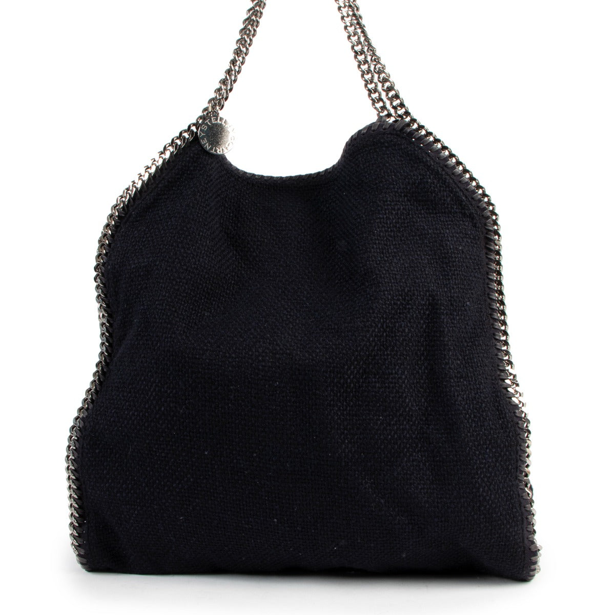 Stella McCartney Black Falabella Chenille Shoulder bag