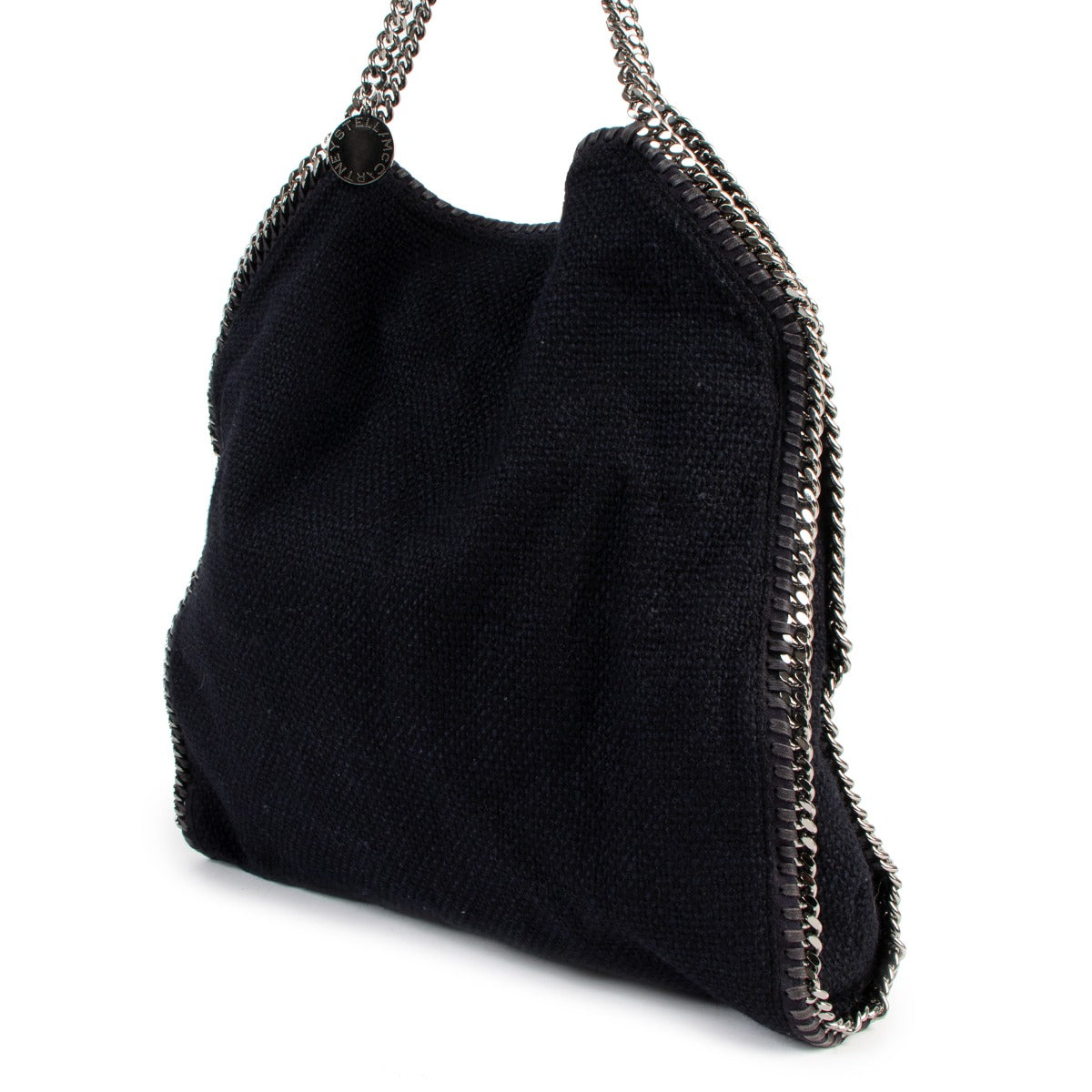 Stella McCartney Black Falabella Chenille Shoulder bag