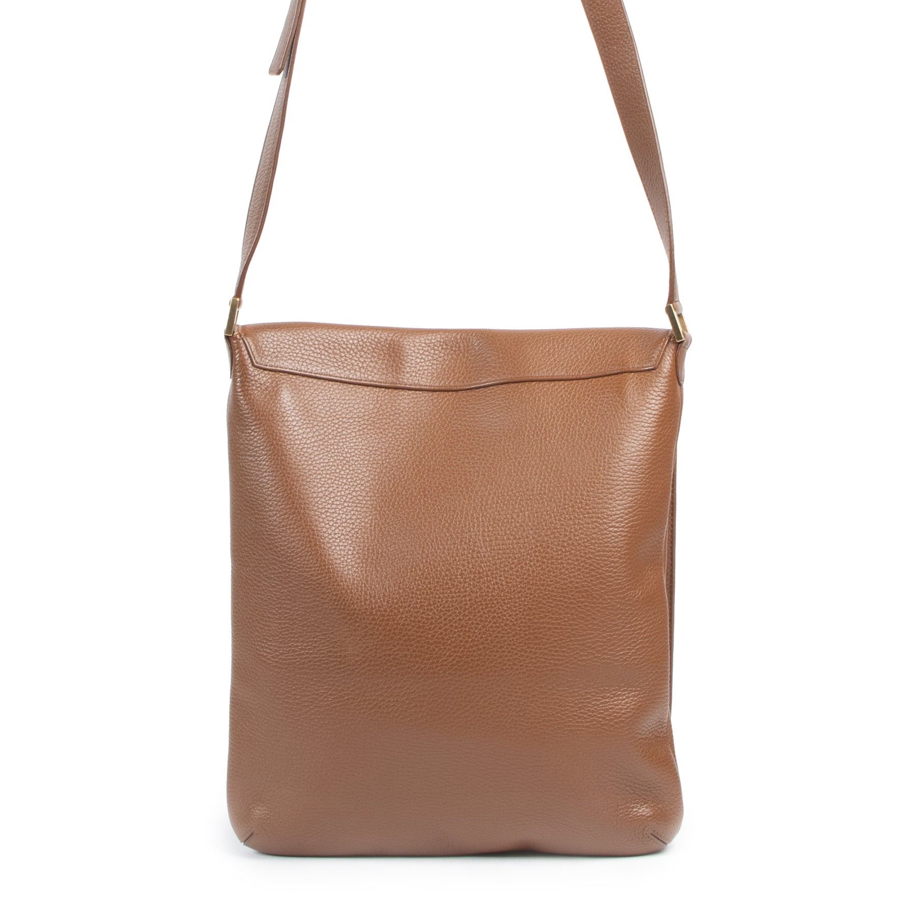 Authentic secondhand Delvaux Cognac Louise Baudrier Gm Shoulder Bag designer bags fashion luxury vintage webshop safe secure online shopping