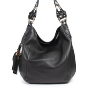 Authentieke Tweedehands Gucci Black Calfskin Large Techno Horsebit Hobo Bag juiste prijs veilig online shoppen luxe merken webshop winkelen Antwerpen België mode fashion