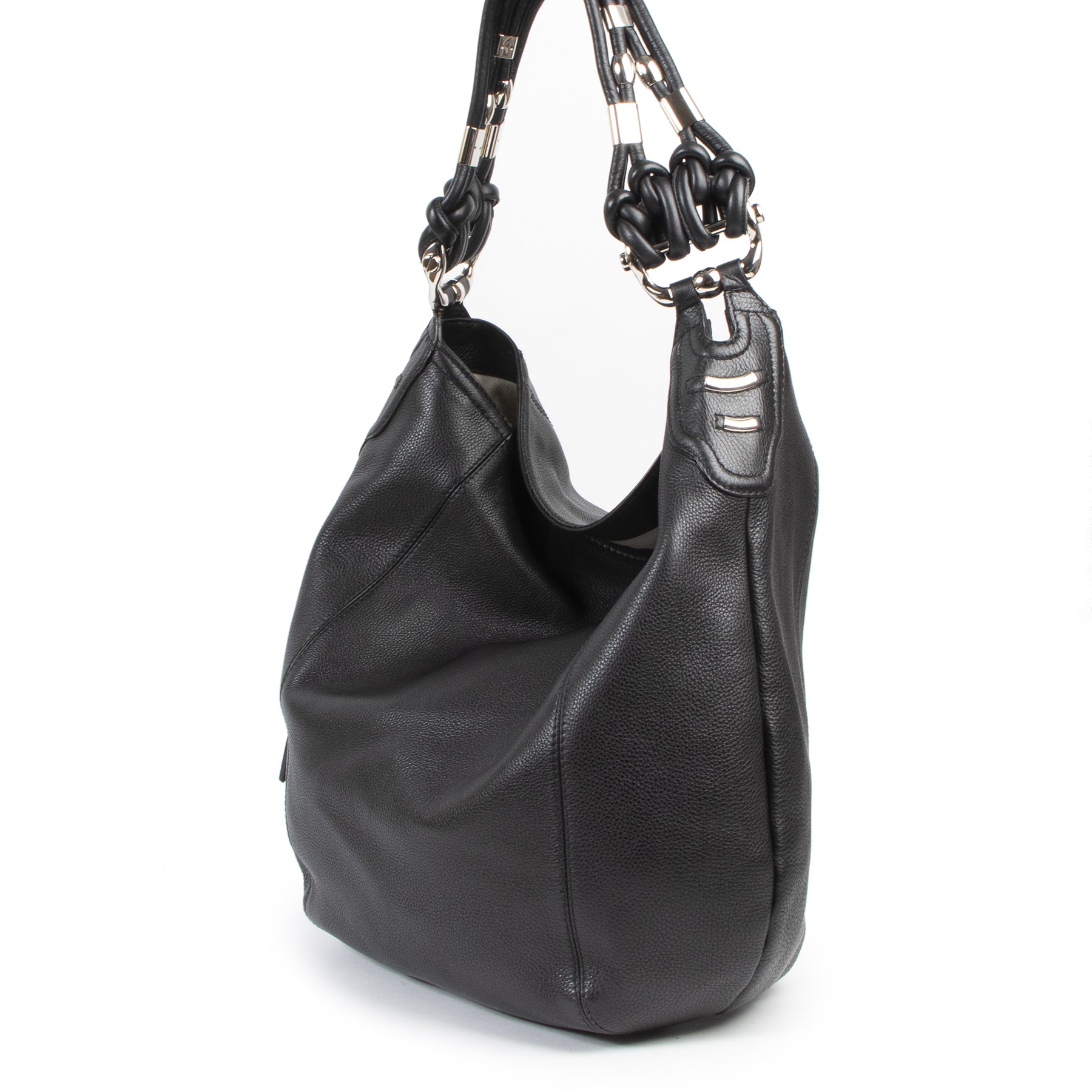 Gucci Black Calfskin Large Techno Horsebit Hobo Bag – Labellov