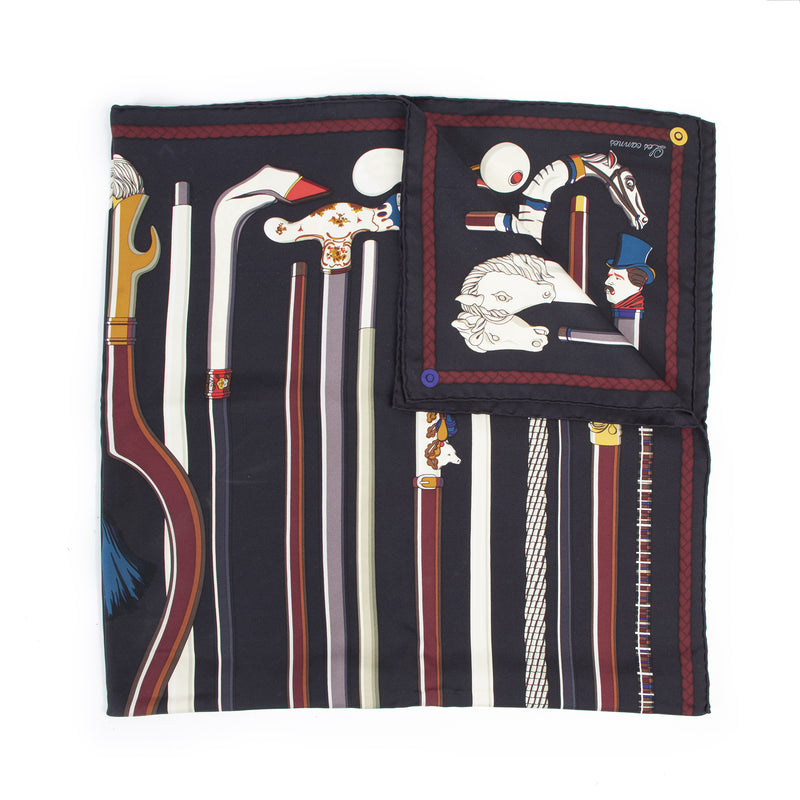 Hermès Silk Carré Les Cannes aan de beste prijs bij Labellov tweedehands luxe