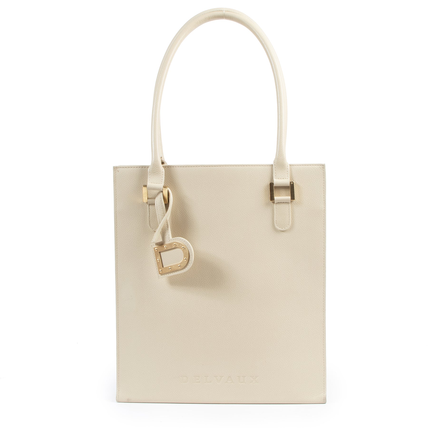 Sac à main Delvaux Le Jeff en cuir beige
