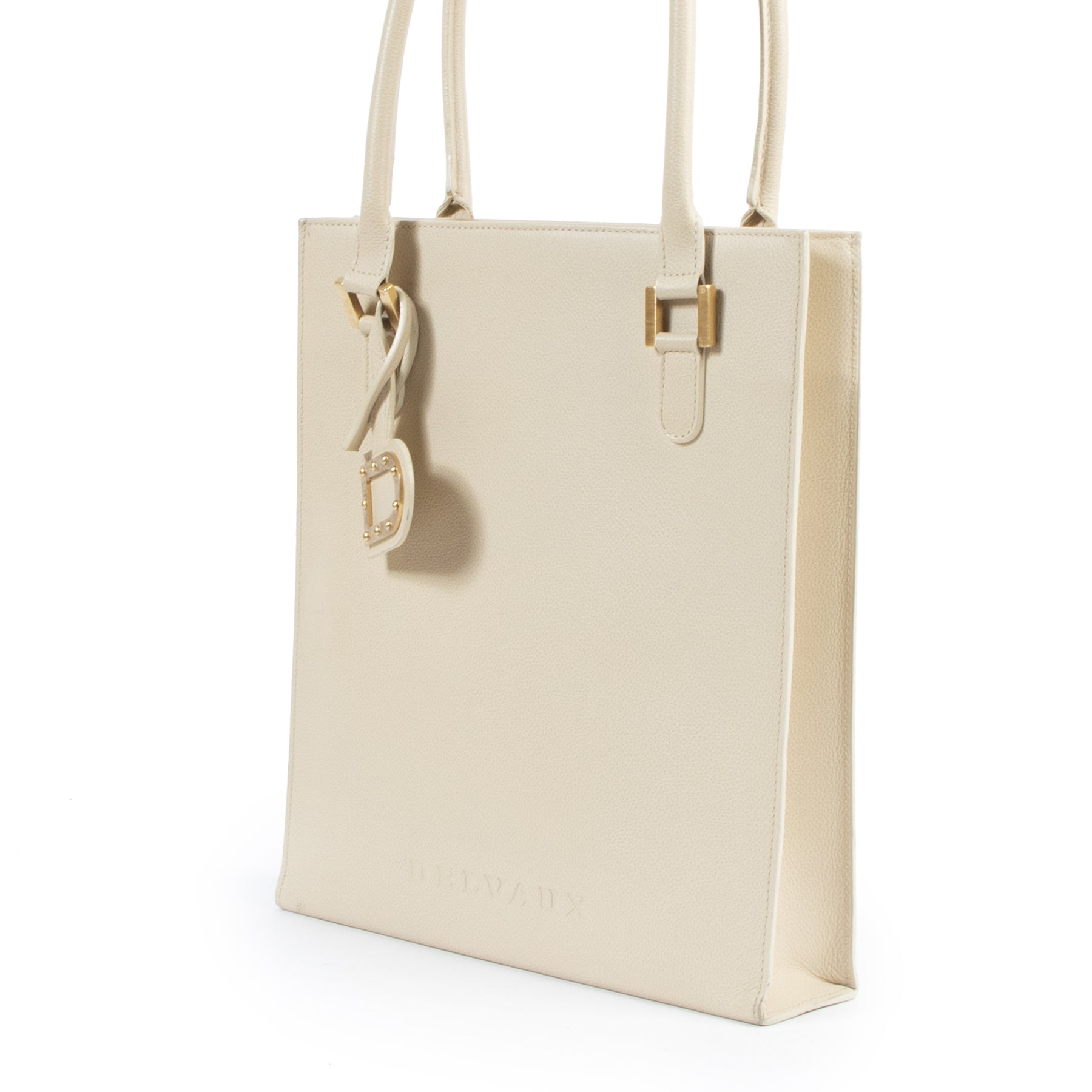 Sac à main Delvaux Le Jeff en cuir beige