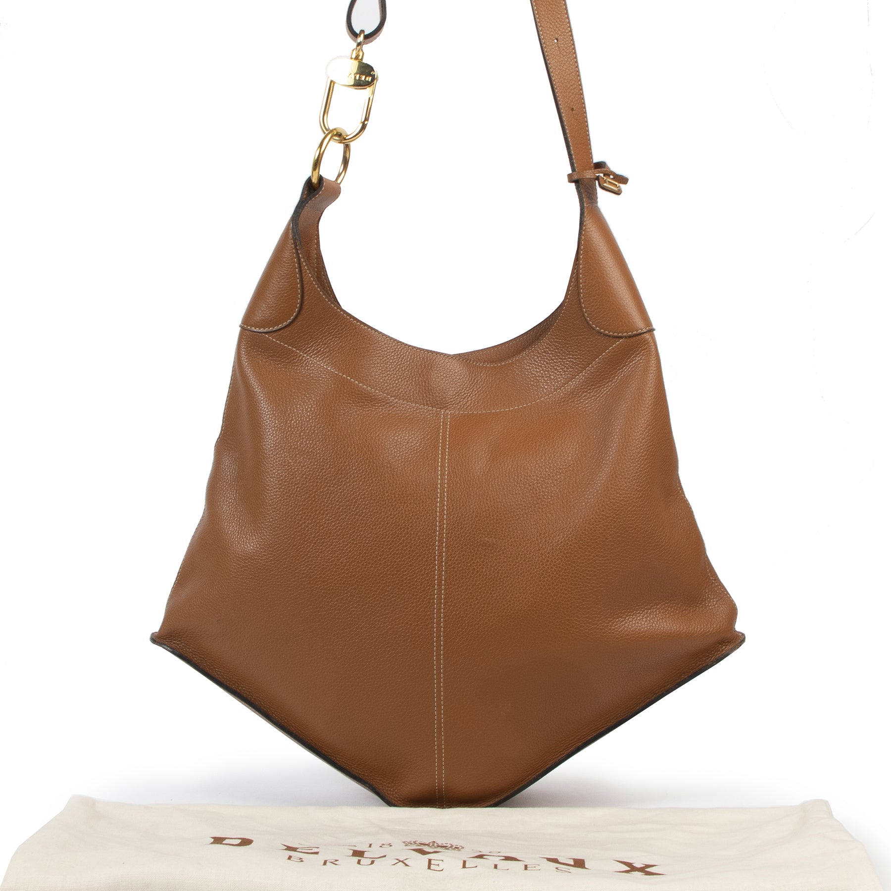 Delvaux Cognac Satan Bag