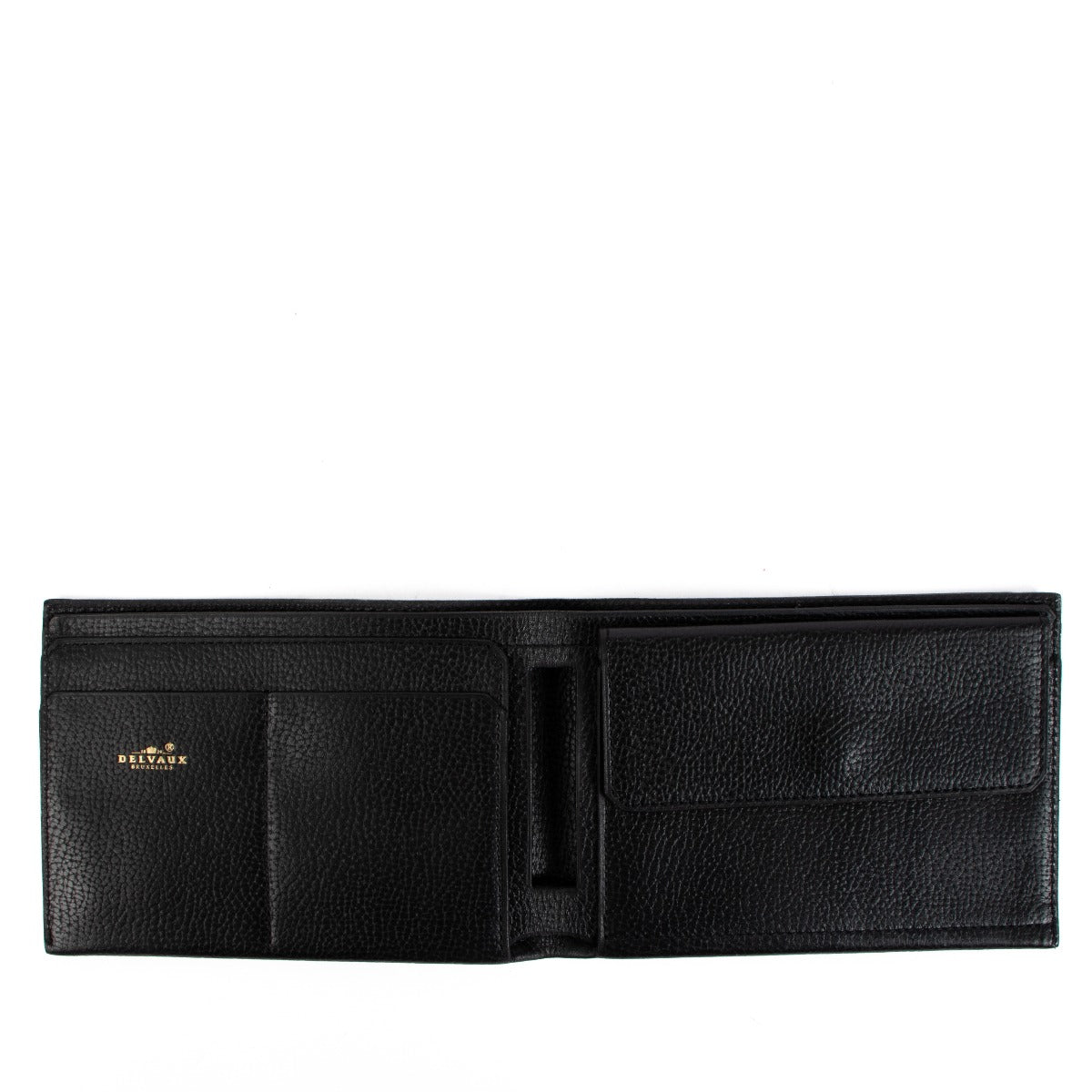 Delvaux Zwarte Jumping Bi-fold Portemonnee