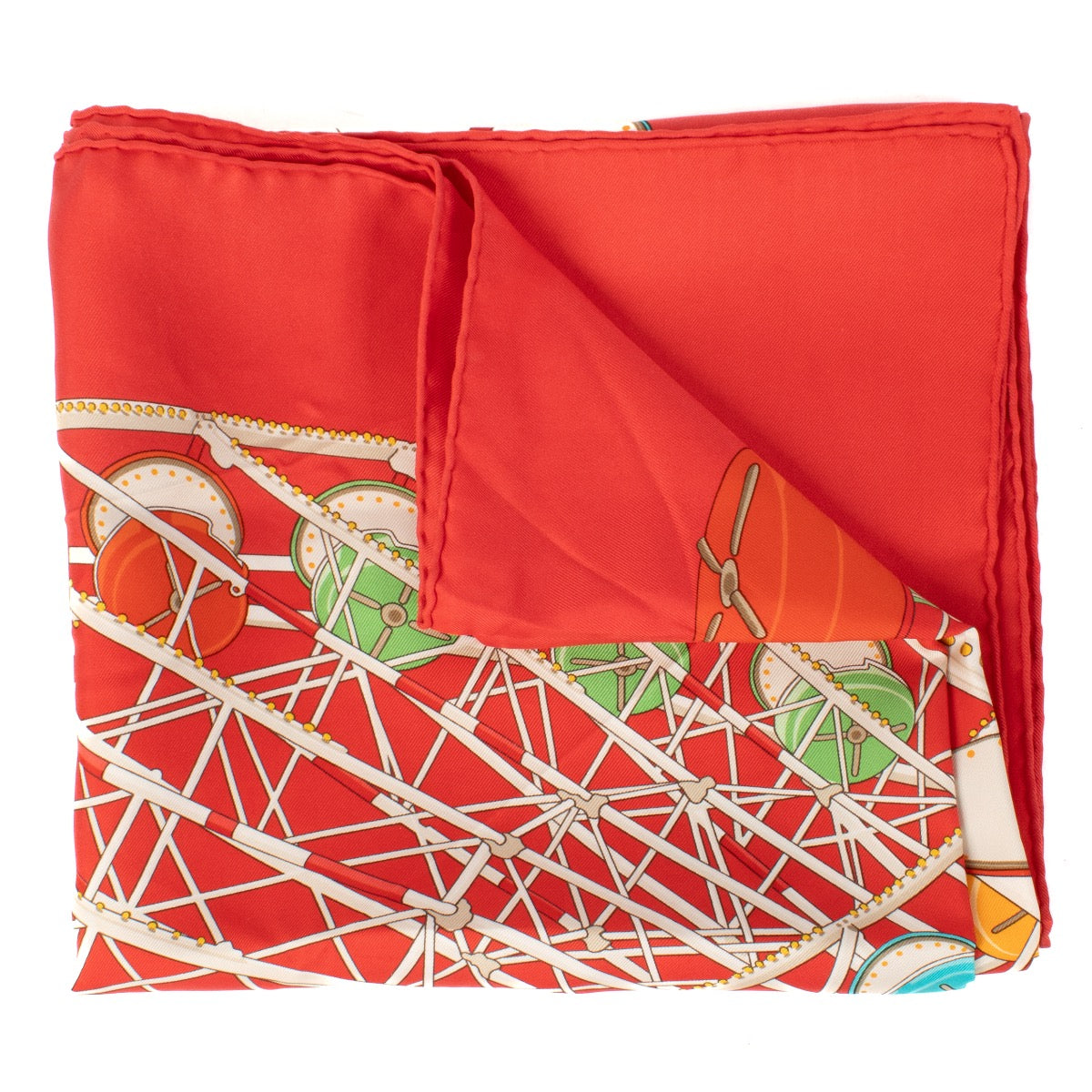 shop 100% authentic second hand Hermès Grande Roue Carré 90 Silk Scarf on Labellov.com
