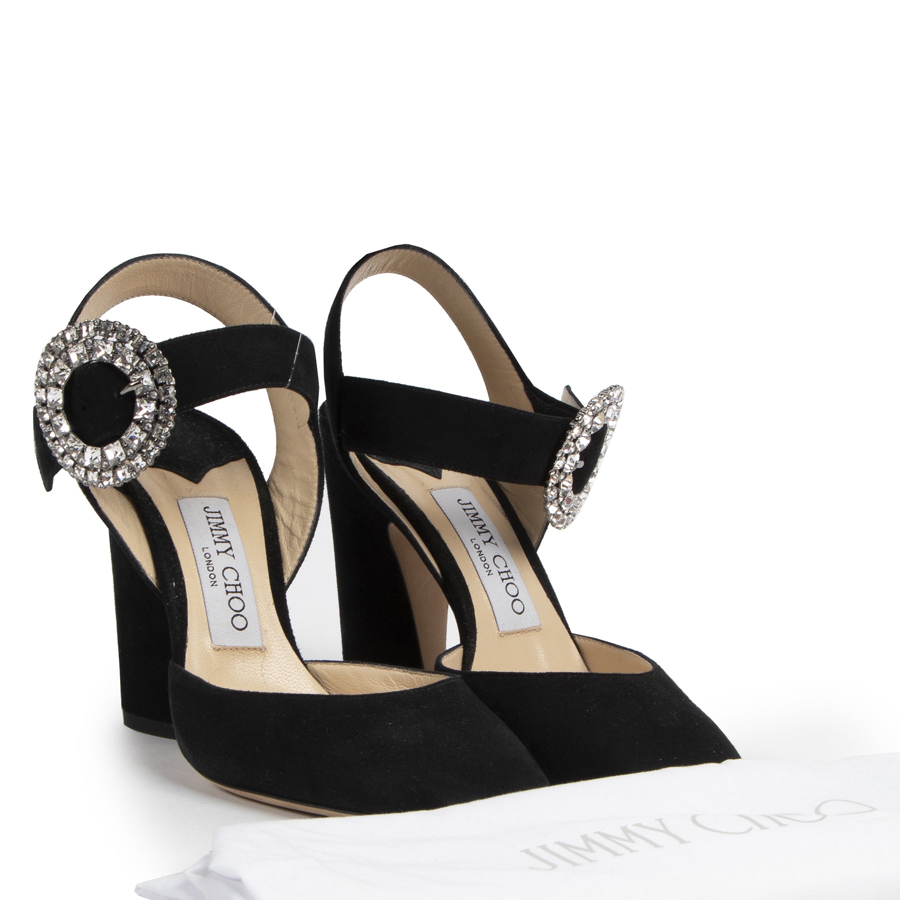 Jimmy Choo Black Suède Mules