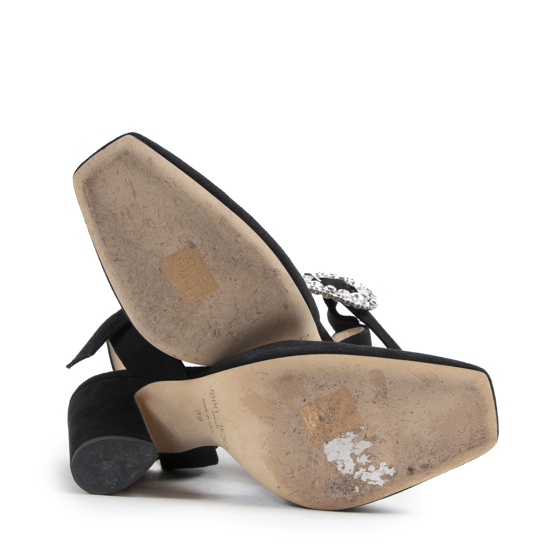 Jimmy Choo Black Suède Mules