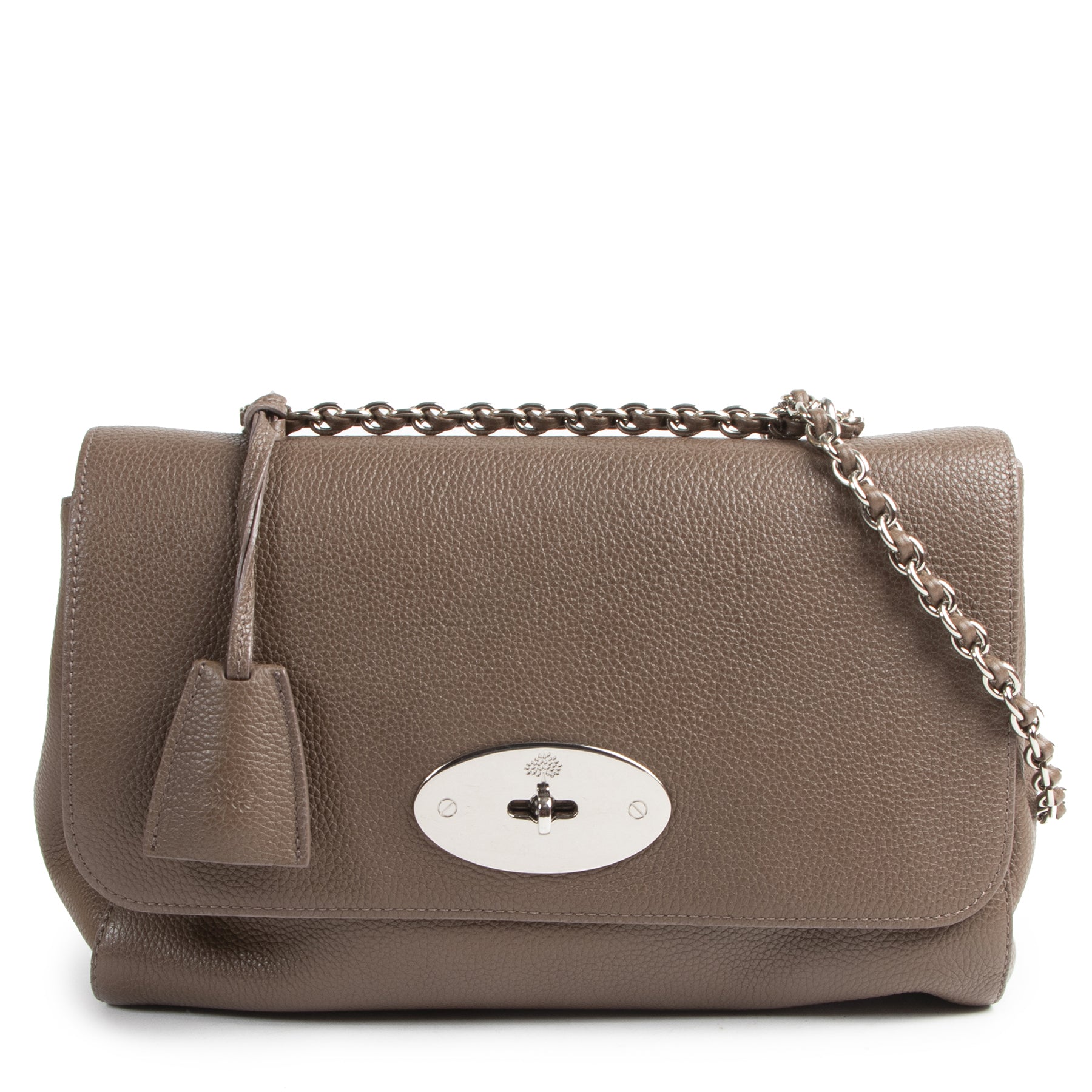 Mulberry Taupe Leather Medium Lily Shoulder Bag for the best price at Labellov secondhand