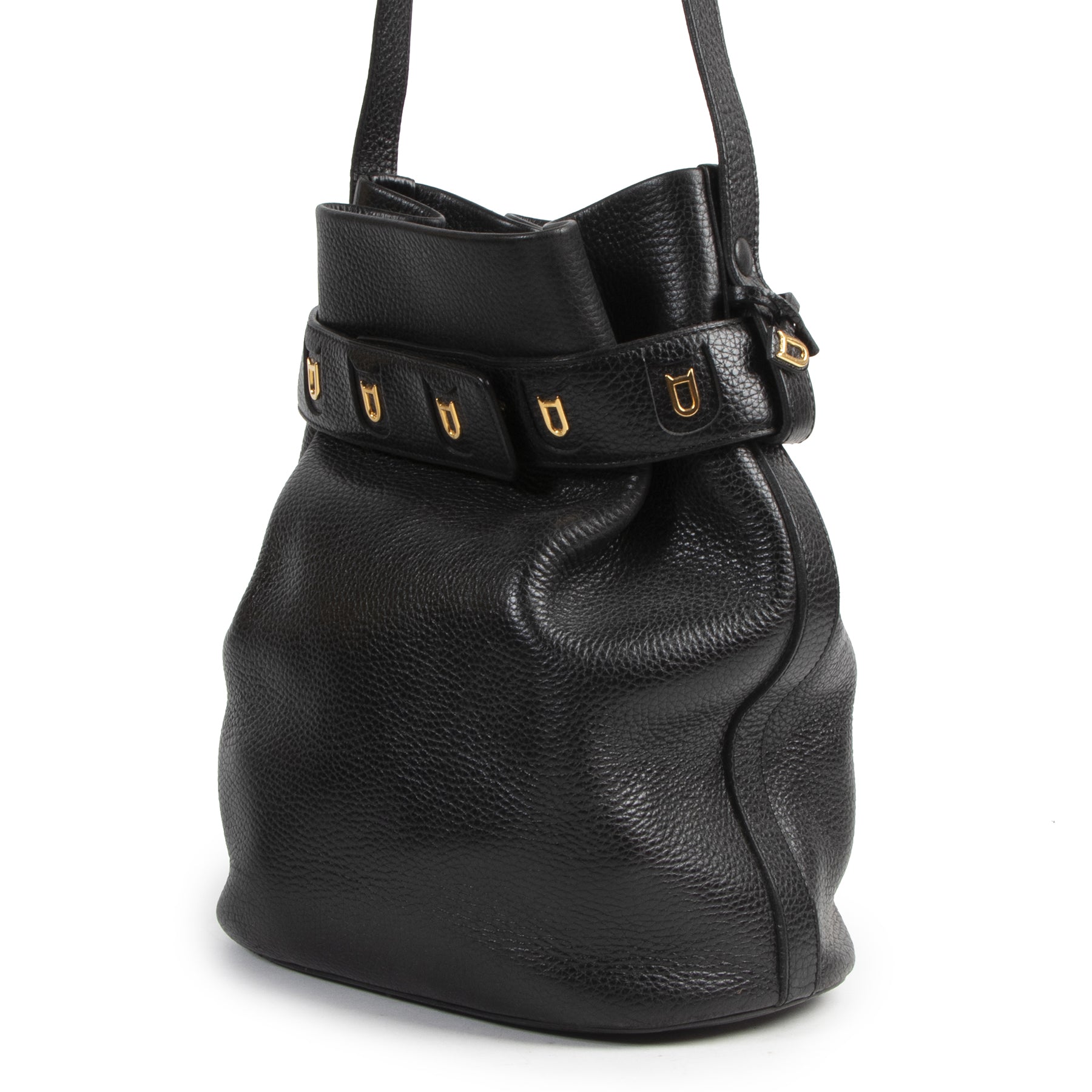 shop safe online Delvaux Black Calicot Bucket Bag