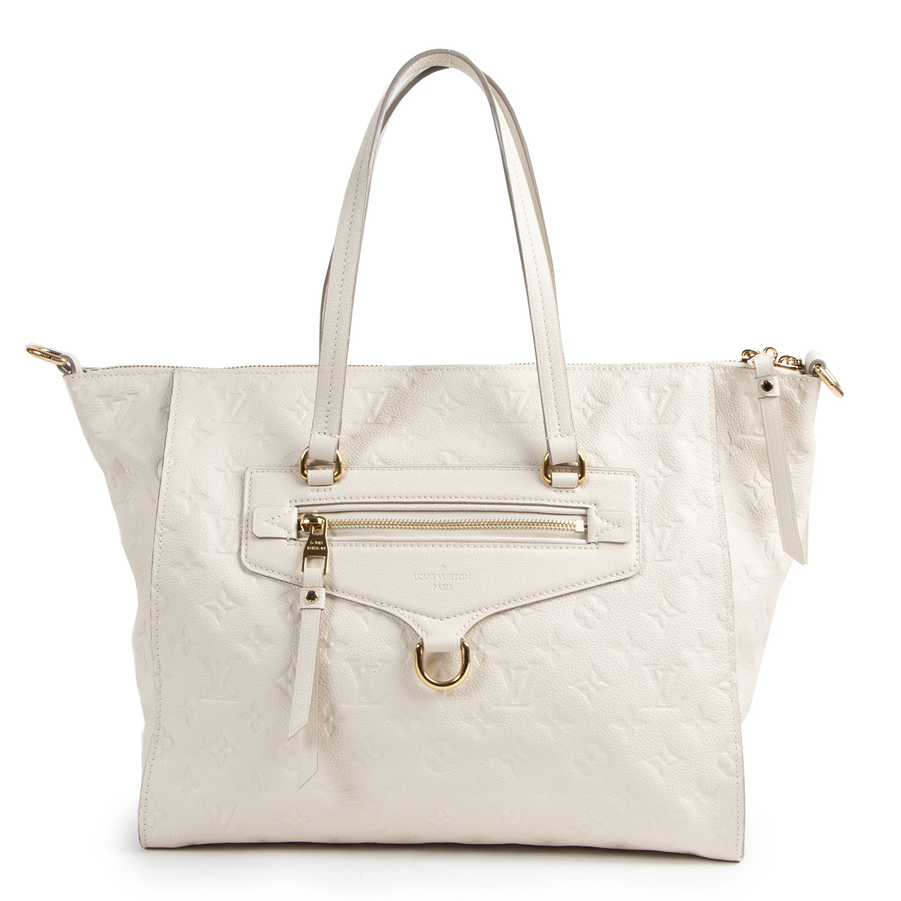 Louis Vuitton White Leather Lumineuse Empreinte PM Bag for the best price at Labellov secondhand luxury