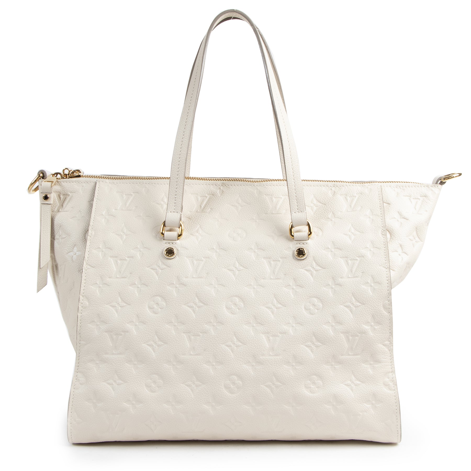 Louis Vuitton White Leather Lumineuse Empreinte PM Bag for sale