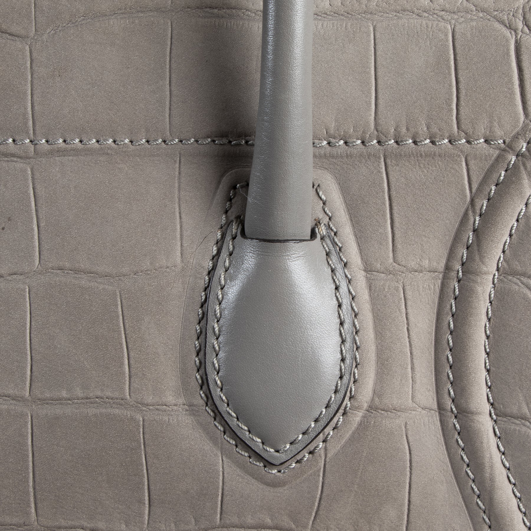 shop safe online Celine Medium Grey Croco Embossed Luggage
