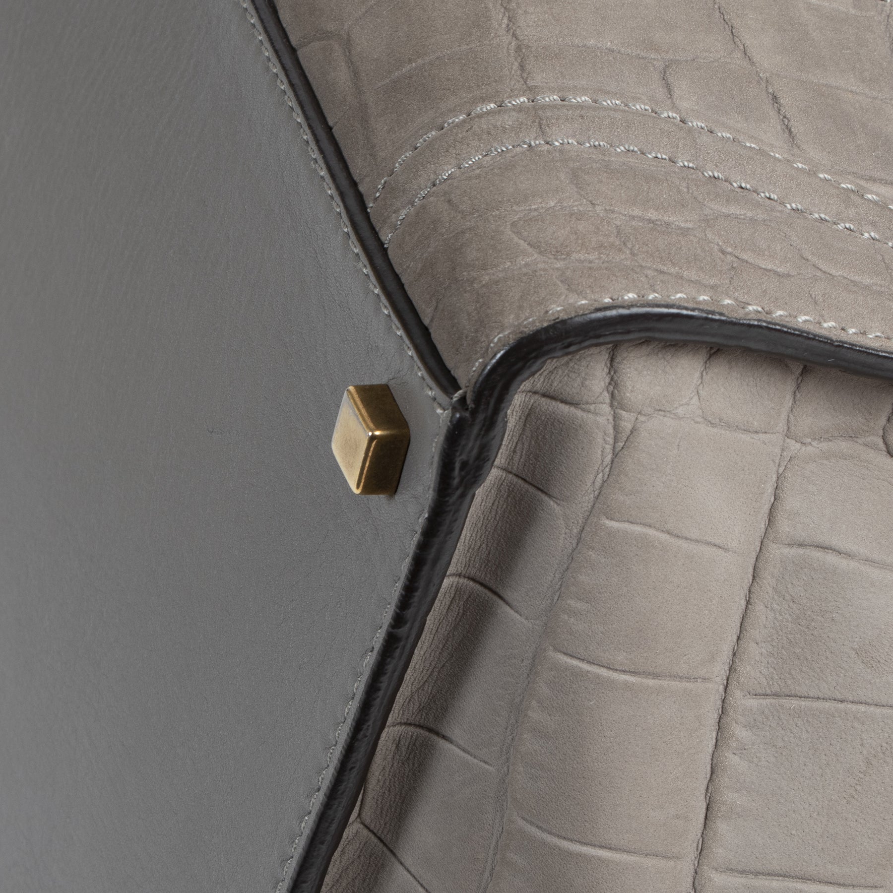 skip the waitinglist Celine Medium Grey Croco Embossed Luggage