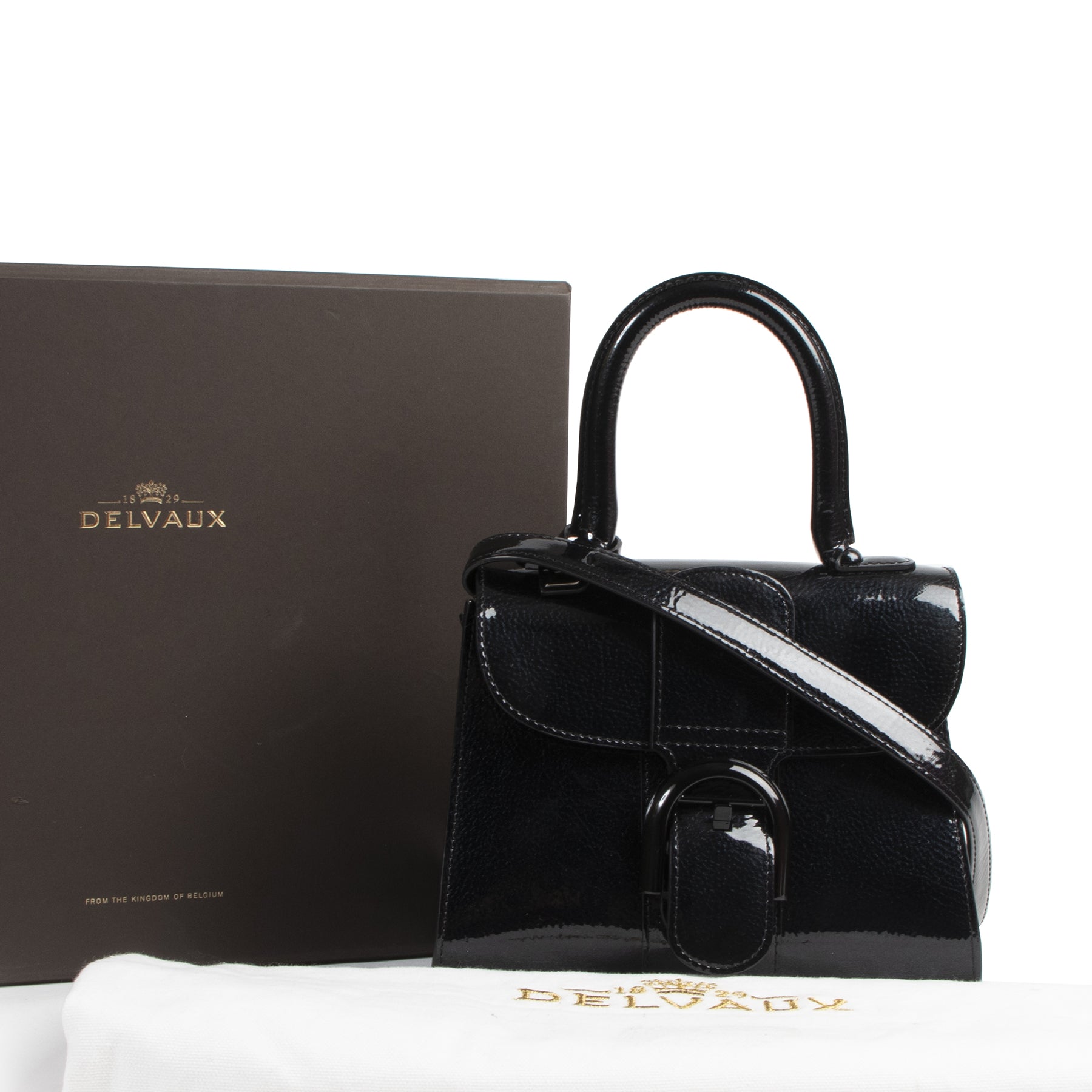 Delvaux Black Patent Brillant Mini