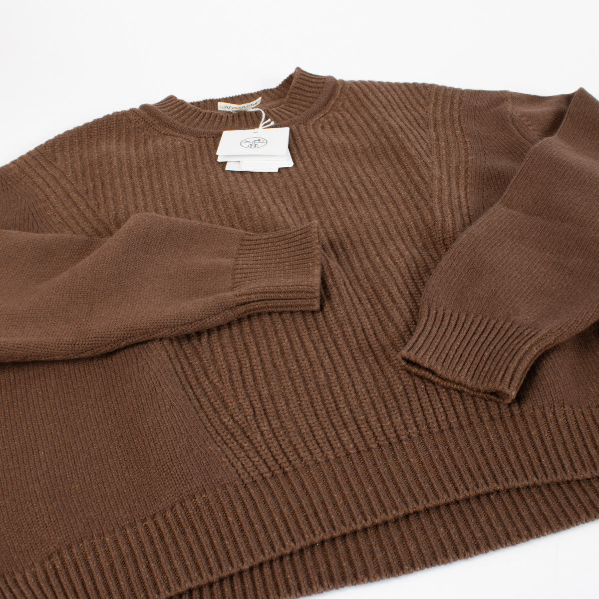 Pull en cachemire tricoté Hermès marron - taille 40