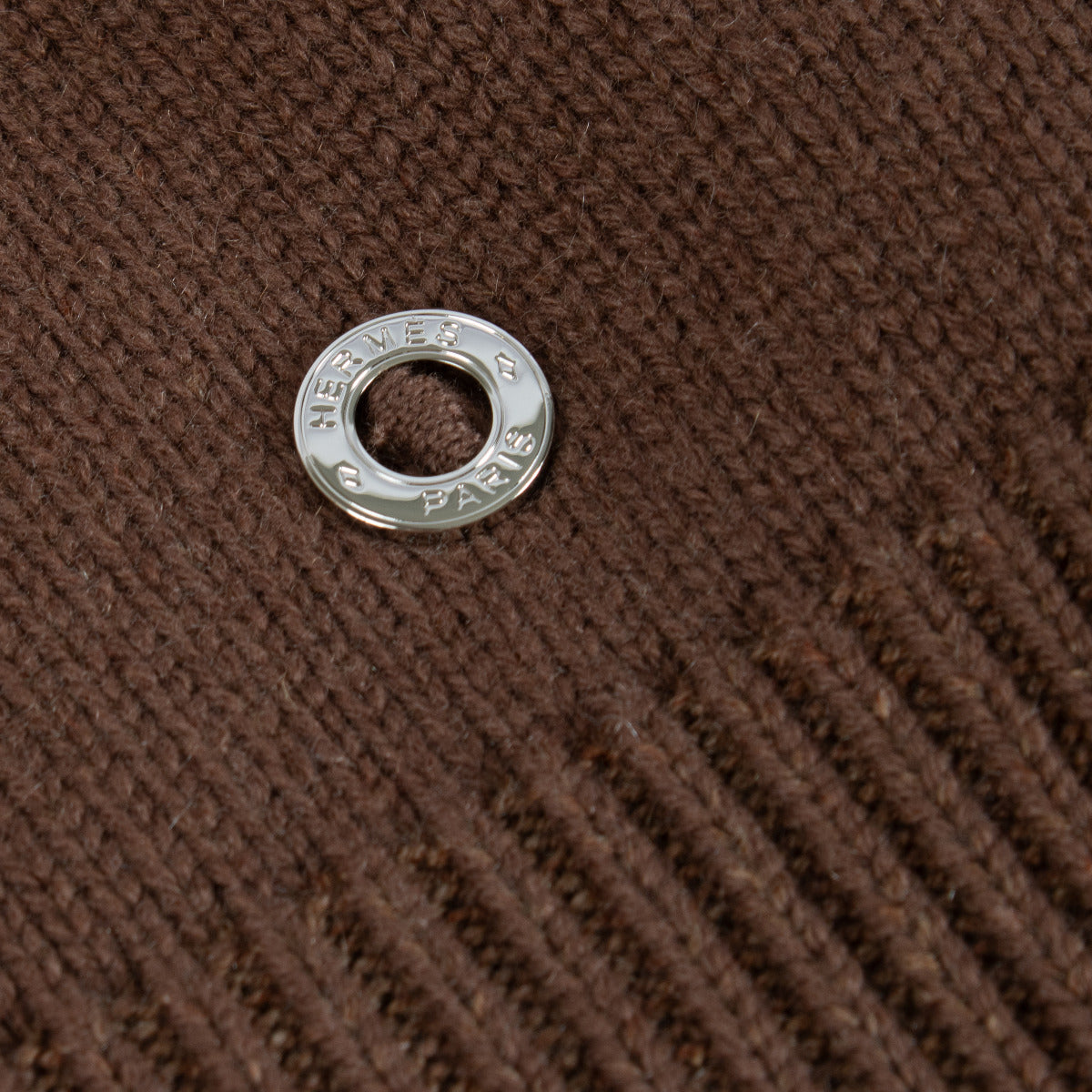 Pull en cachemire tricoté Hermès marron - taille 40