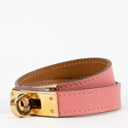 Hermès Kelly Rose Azalée Double Tour Bracelet aan de beste prijs bij Labellov