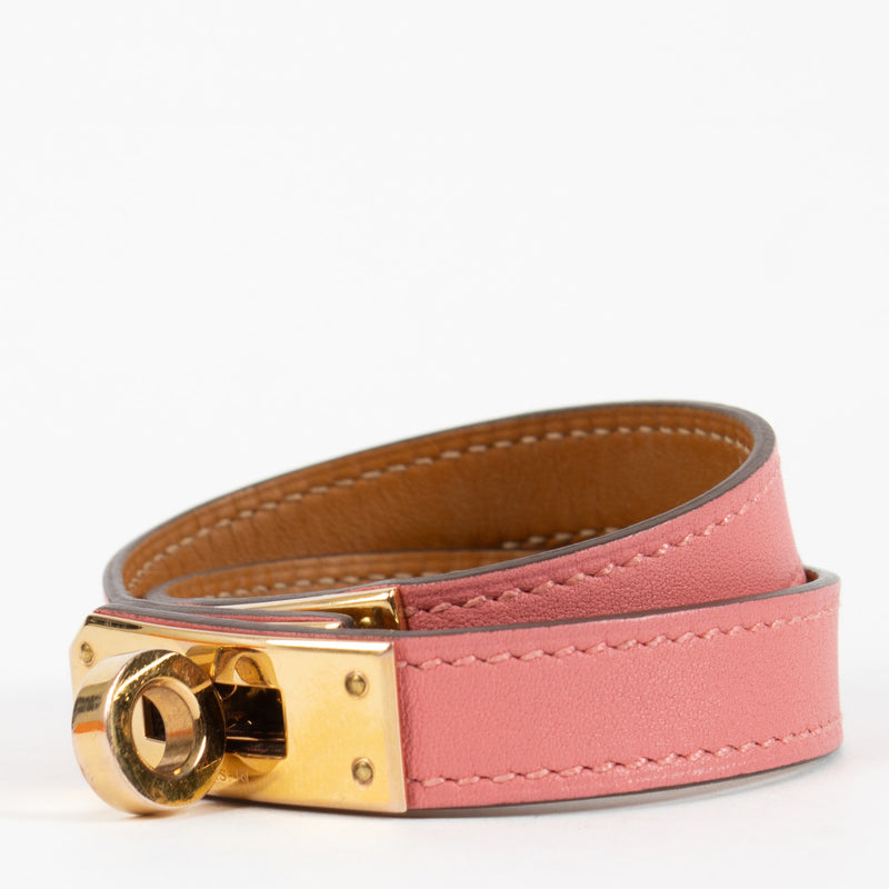 Hermès Kelly Rose Azalée Double Tour Bracelet aan de beste prijs bij Labellov