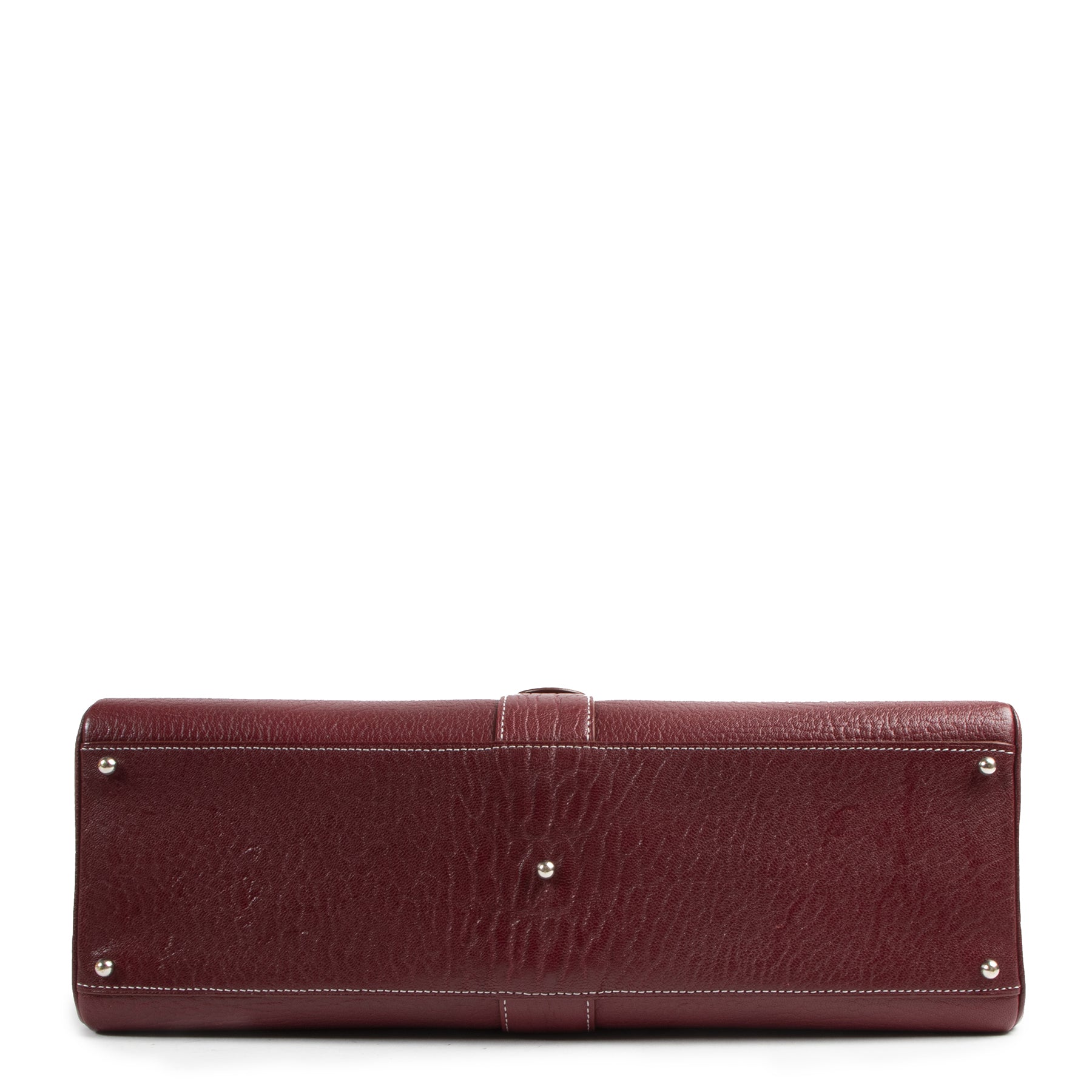 Authentic secondhand Delvaux Red Leather Cabriolet Bag designer bags fashion luxury vintage webshop safe secure online shopping