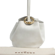 Authentic secondhand Delvaux White Leather Rose des Vents Bucket Bag designer bags fashion luxury vintage webshop safe secure online shopping