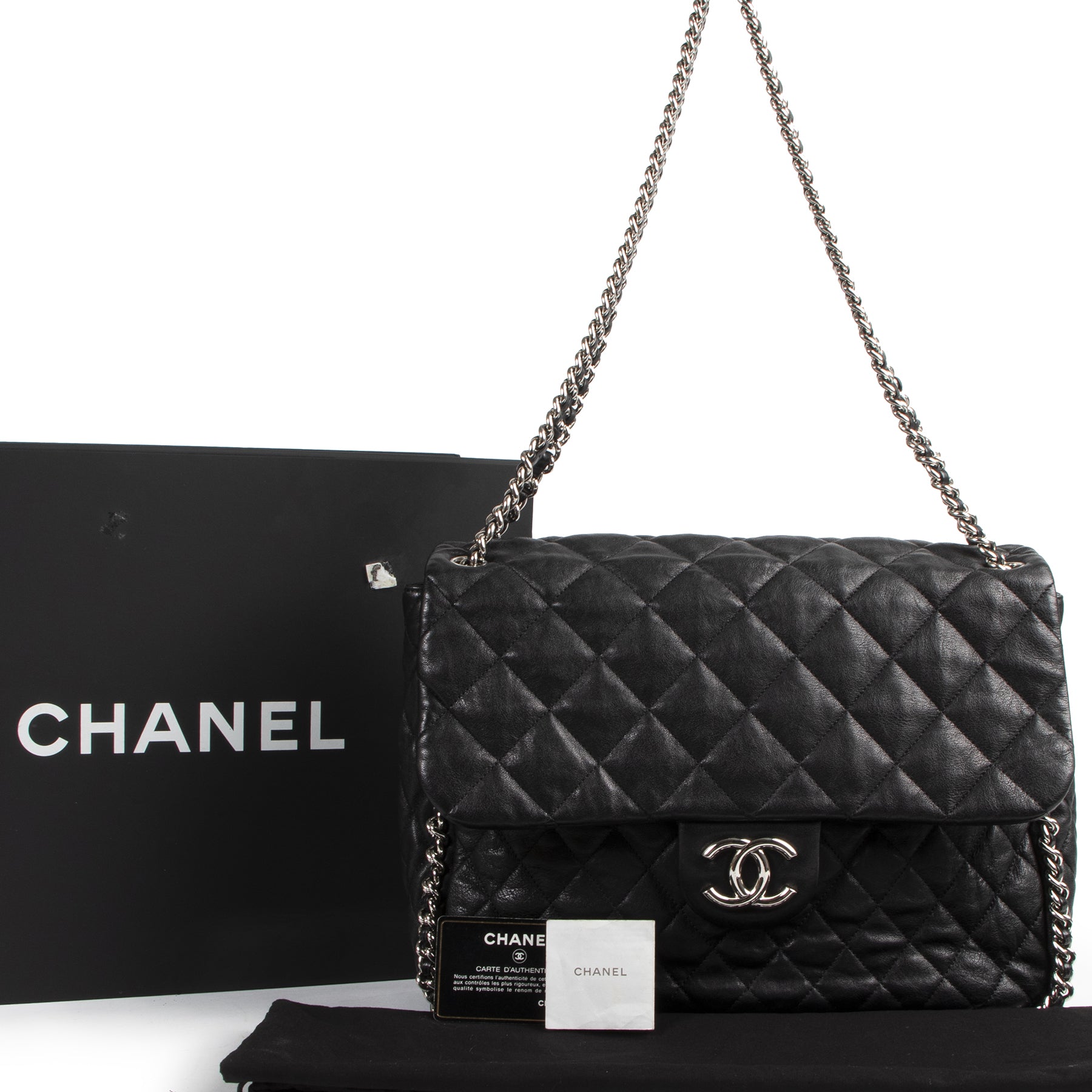 Authentic secondhand Chanel Black Quilted Leather Shoulder Bag designer bags fashion luxury vintage webshop safe secure online shopping