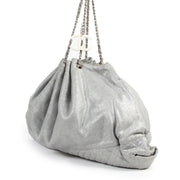 Authentic secondhand Chanel Melrose Cabas Tote Fabric Grey Shoulder Bag designer bags fashion luxury vintage webshop safe secure online shopping