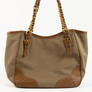 Shop the authentic Prada Beige Jacquard Shoulder Bag on Labellov.com !