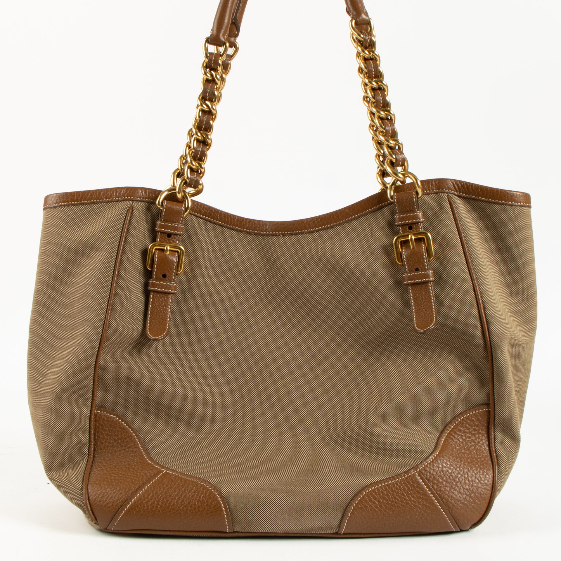 Shop the authentic Prada Beige Jacquard Shoulder Bag on Labellov.com !