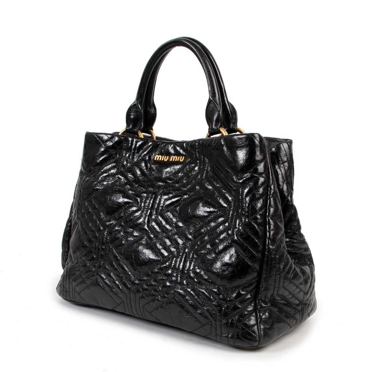 Miu Miu Vitello Shine Trapu Shoulder Bag