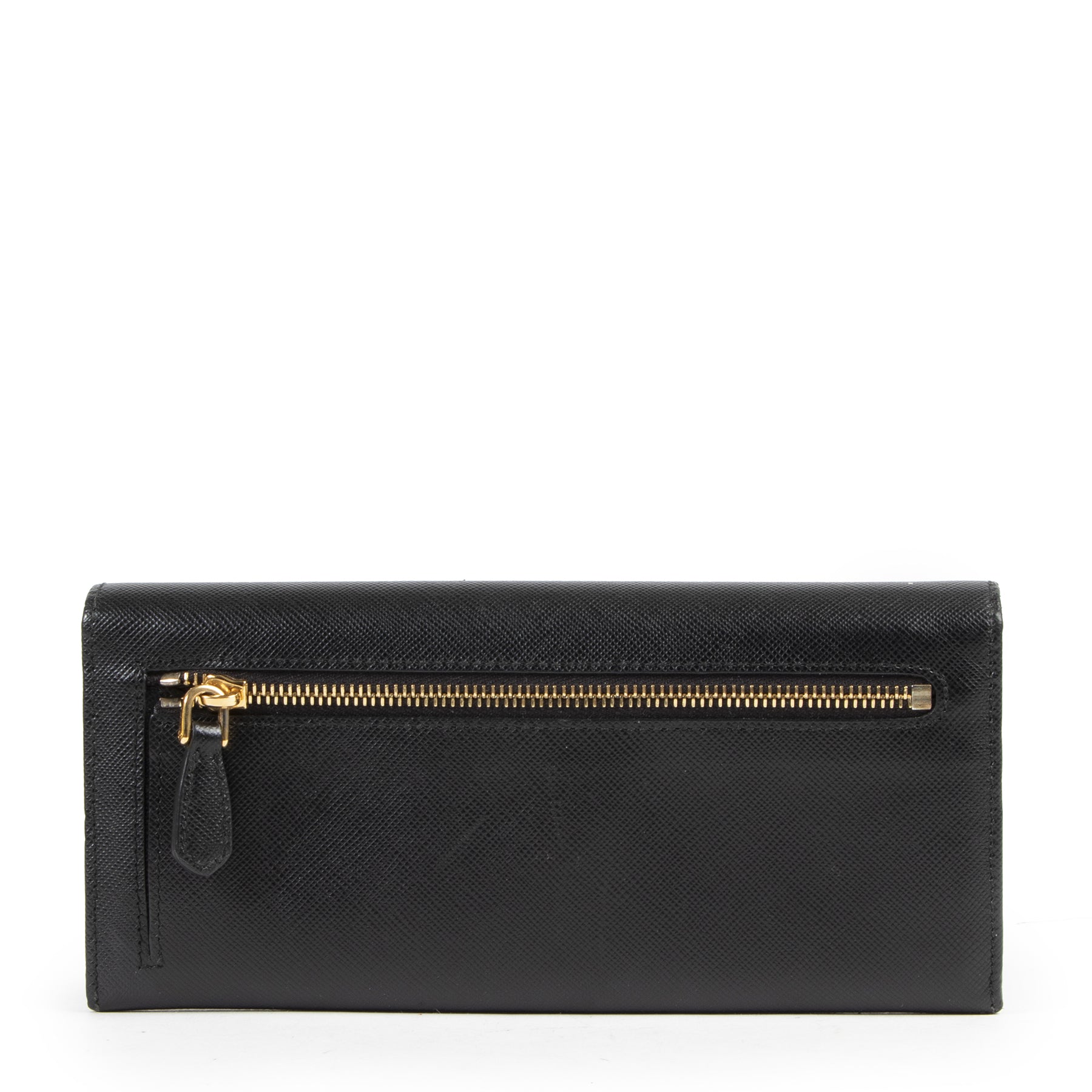 we buy and sell your authentic designer Prada Black Saffiano Wallet