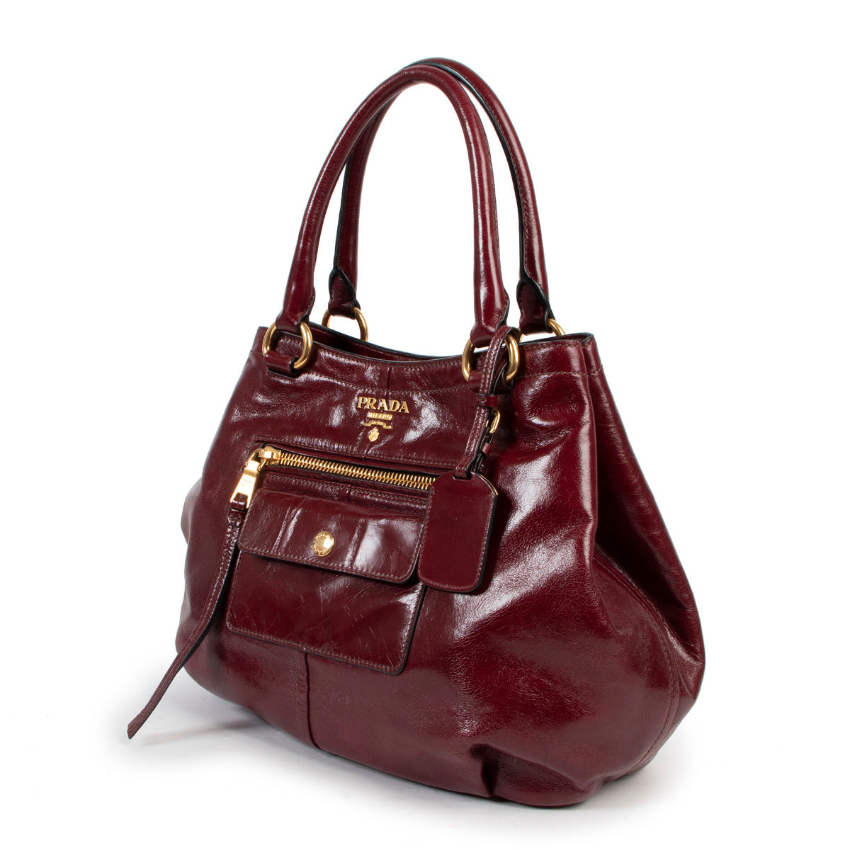 Sac à bandoulière Prada bordeaux