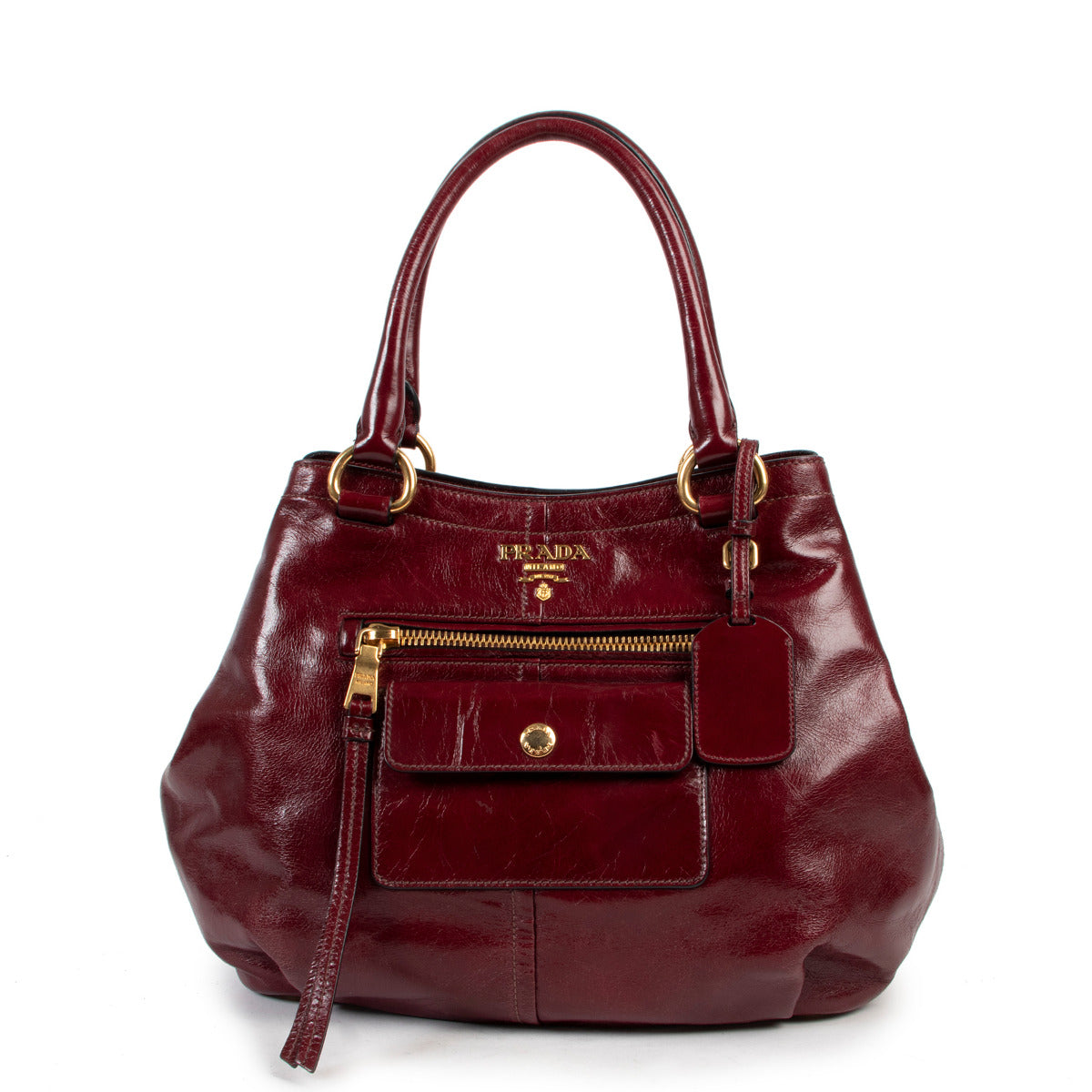 Sac à bandoulière Prada bordeaux