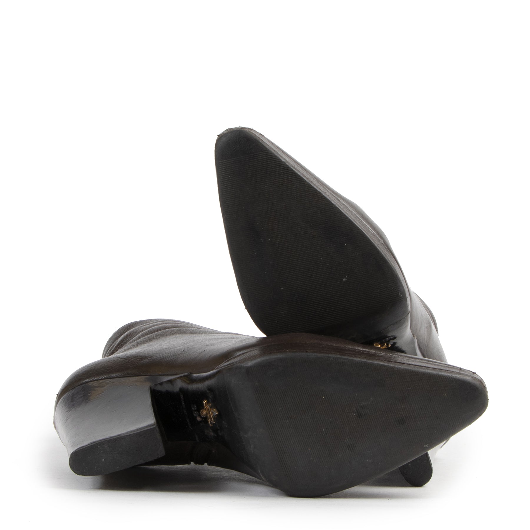 Prada Brown Leather Ankle Boots
