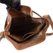 Delvaux Camel Leather Calicot Bucket Bag