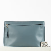 Authentic Second Hand Loewe Stone Blue T Pouch Clutch on Labellov.com