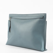 Authentic Second Hand Loewe Stone Blue T Pouch Clutch on Labellov.com