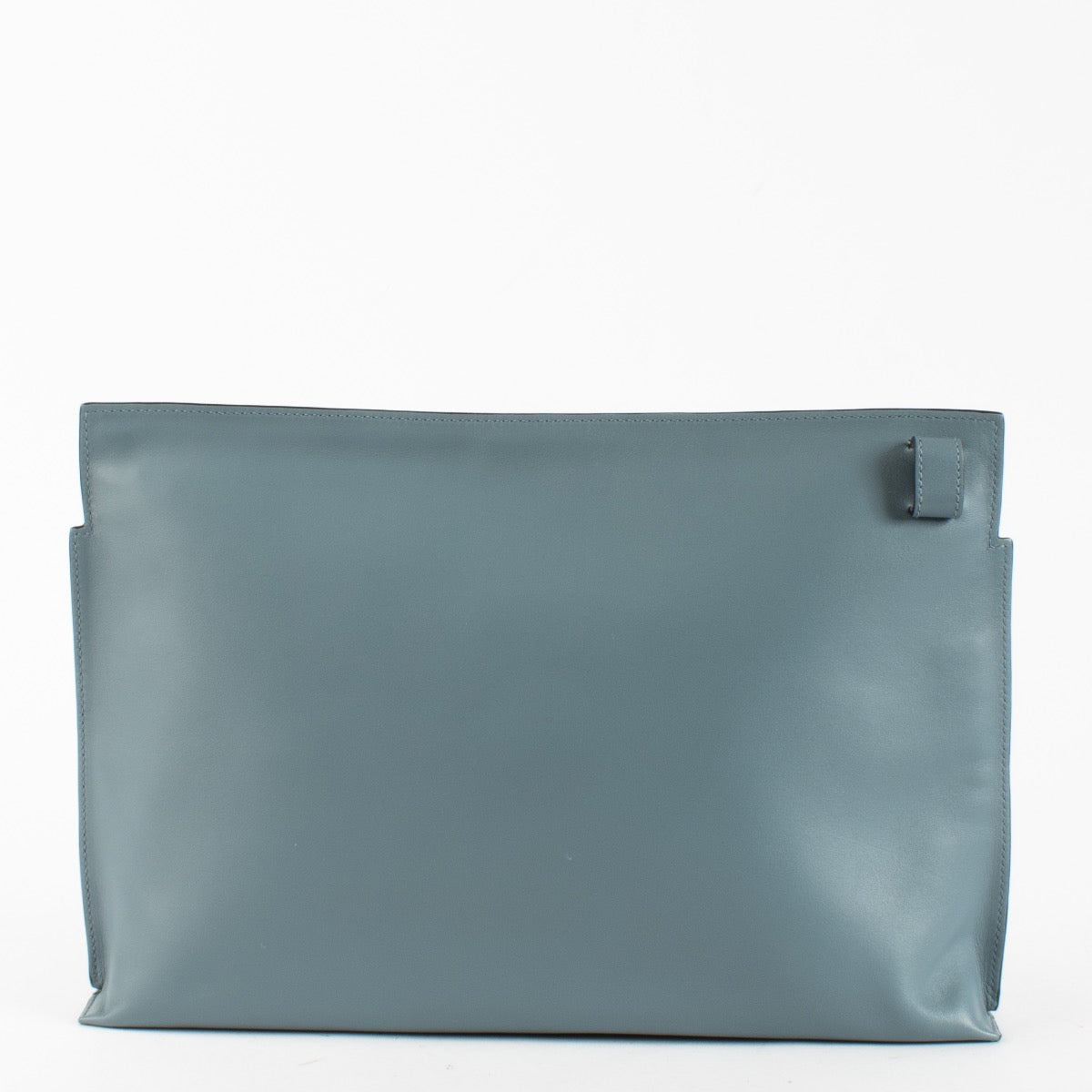 Authentic Second Hand Loewe Stone Blue T Pouch Clutch on Labellov.com