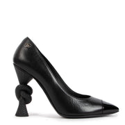 Shop 100% authentic secondhand Chanel 14C Black Leather Knot Detail Pumps - Size 36 on Labellov.com.