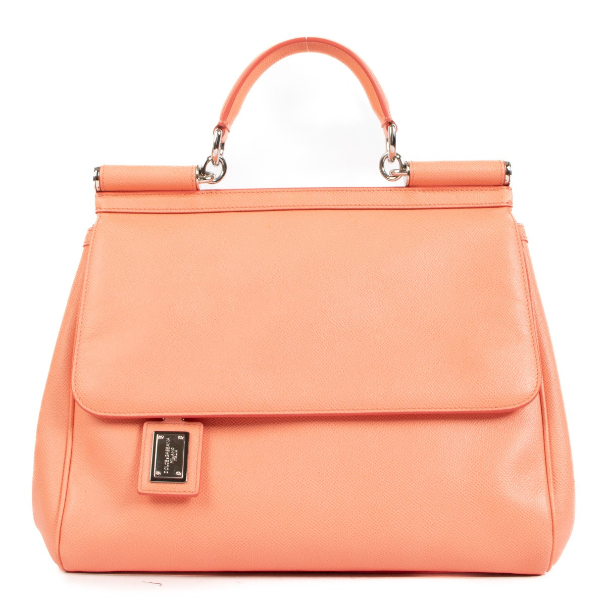 Shop 100% authentic Dolce & Gabbana Salmon Leather Top Handle on Labellov.com.