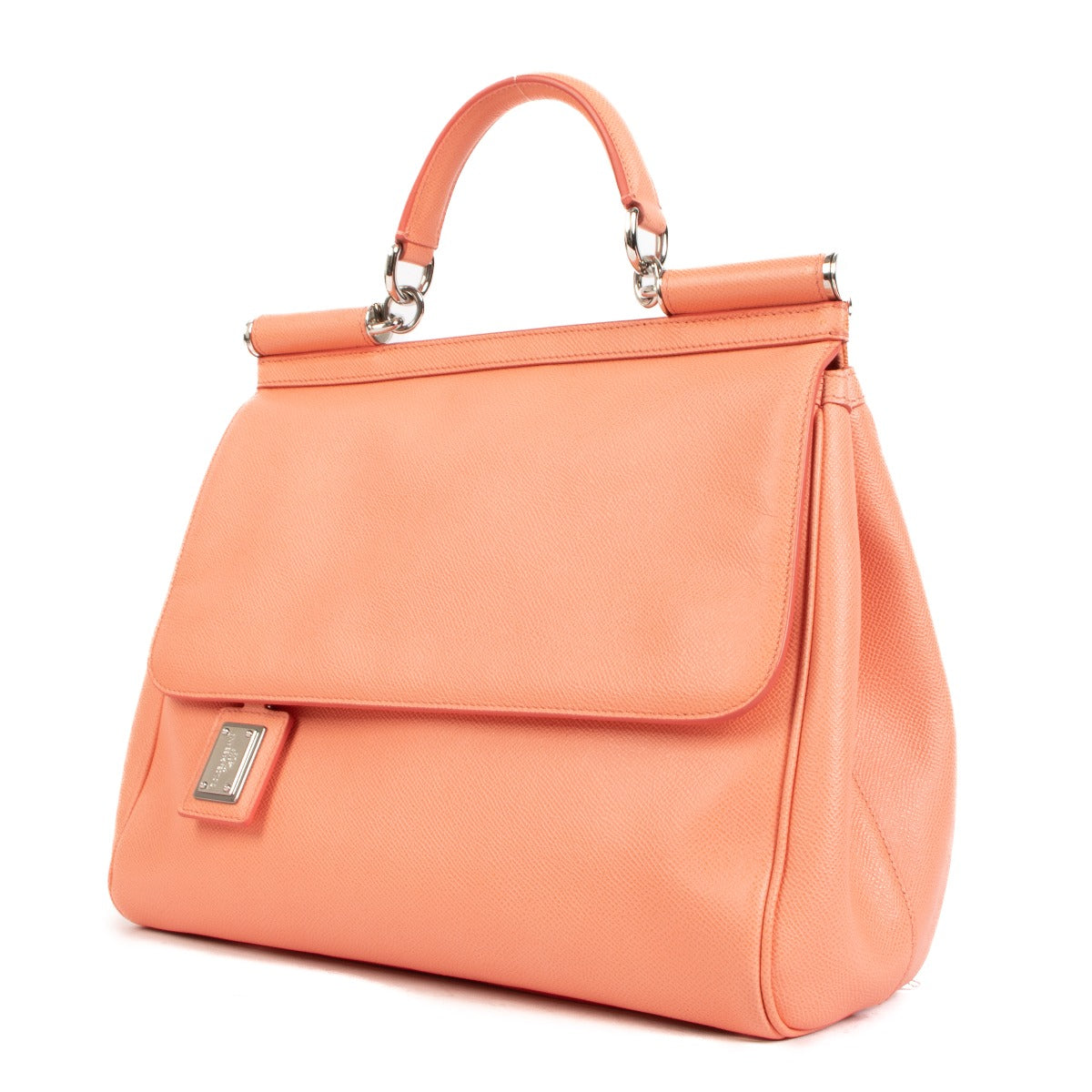 Shop 100% authentic Dolce & Gabbana Salmon Leather Top Handle on Labellov.com.