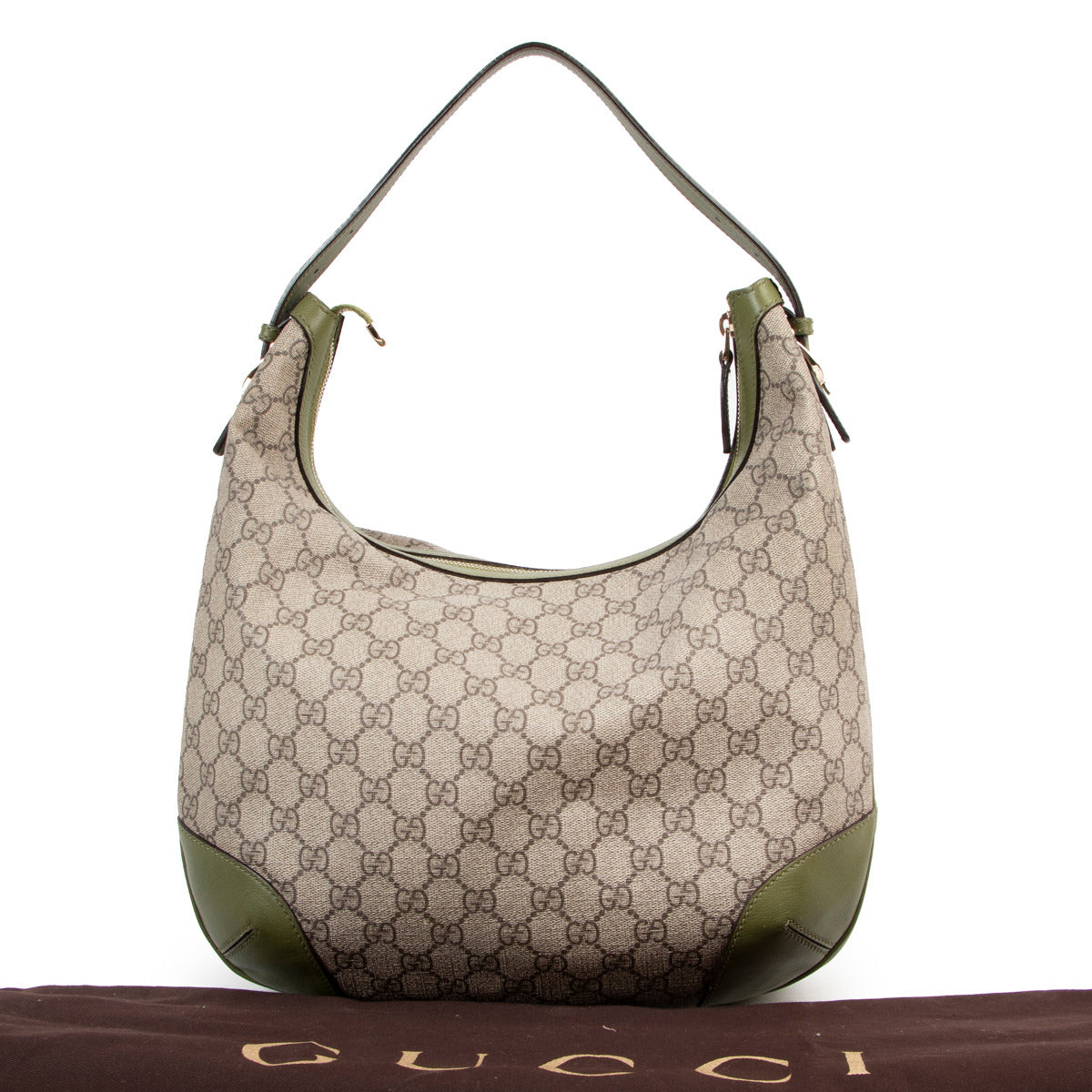 Gucci Supreme Monogram Green Shoulder Bag
