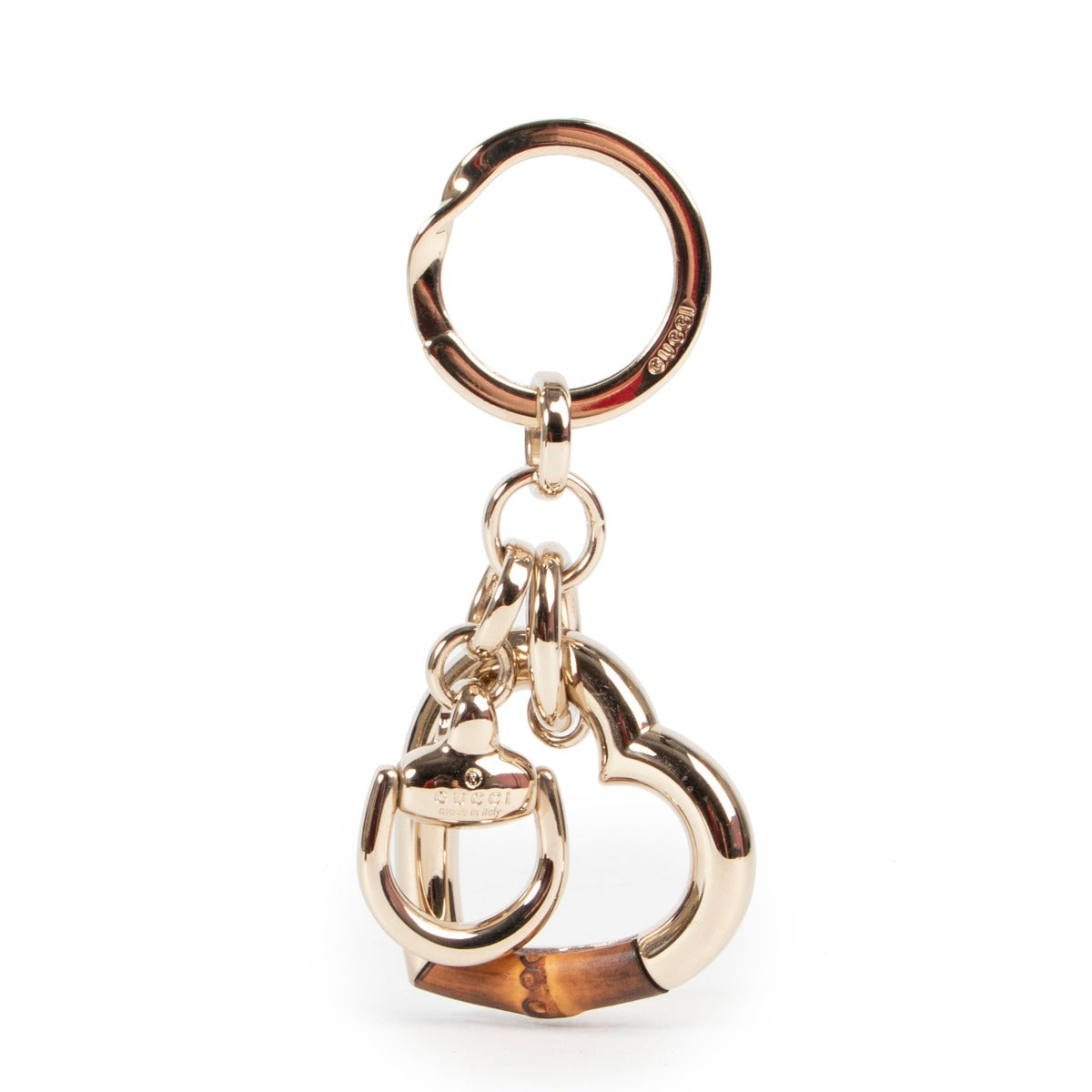 Gucci Heart Bag Charm in Gold