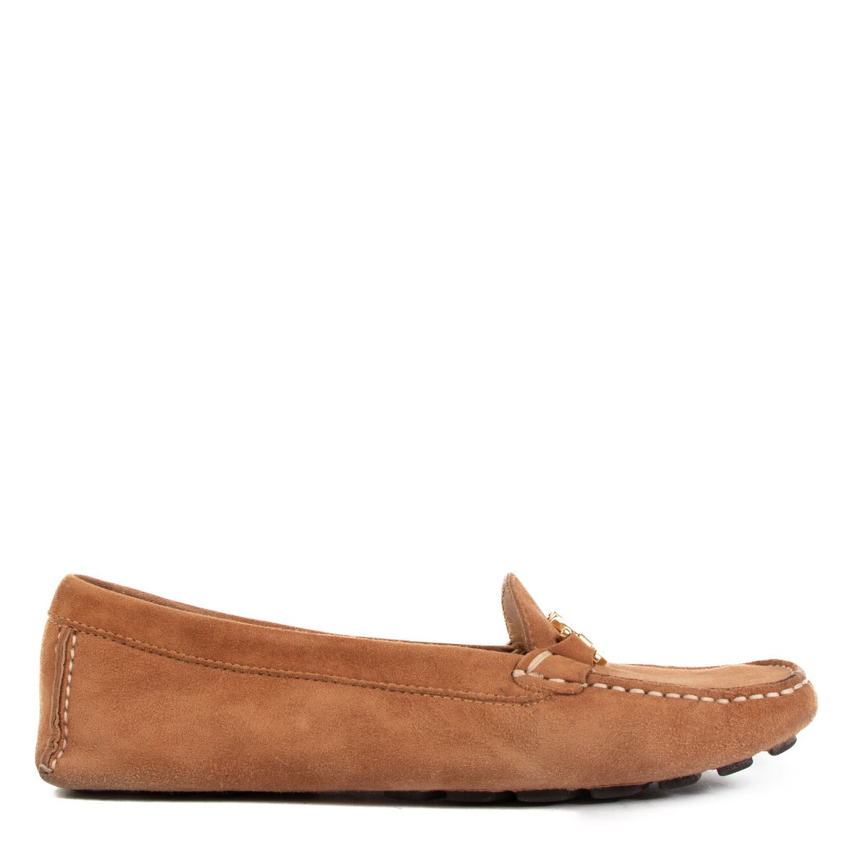 Shop 100% authentic secondhand Salvatore Ferragamo Cognac Suede Flats - Size 36,5 on Labellov.com.