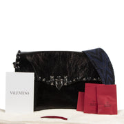 Valentino Black Rockstud Rolling Pebbled Leather Shoulder Bag pour le meilleur prix chez Labellov à Anvers
